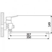 Смеситель для ванны OUTE T10323