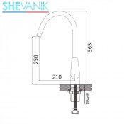 Смеситель для кухни SHEVANIK S443-3 черный