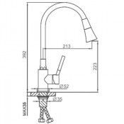 Смеситель для кухни с гибким изливом Frap F4044-8