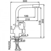 Смеситель для кухни с фильтром питьвой воды FRAP F4352-3