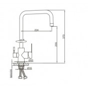 Смеситель для кухни с фильтром питьевой воды FRAP F43801