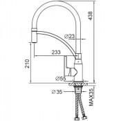 Смеситель для кухни с гибким изливом Frap F4552-6